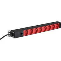 EFB EK631CF.1 19? 1HE Steckdosenleiste 8xCEE 7/5 rot, Zuleitung