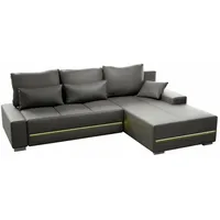 Juskys Sofa Davos mit LED - Hellgrau