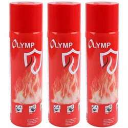 3x Feuerlöschspray Feuerlöscher Fettbrand Universal einsetzbares auf Schaumbasis a 500g  Haltbarkeit bis 05/2028