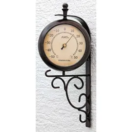 AMS Funkwanduhr 12,0 5961 braun