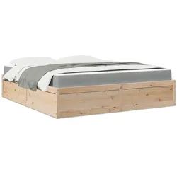 Bett mit Matratze 180x200 cm aus Massivholz Kiefer – Stilvoller Komfort für erholsame Nächte