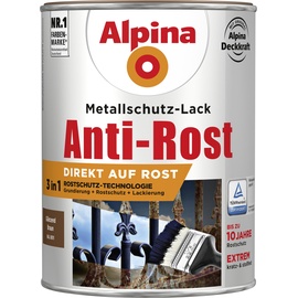 Alpina Anti-Rost Metallschutz-Lack 2,5 l glänzend braun