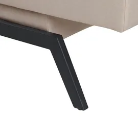 Beliani Schlafcouch Polyester 3-Sitzer Silber