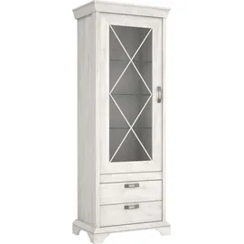 Forte Vitrine Kashmir 78 x 48,2 x 210,3 cm Weiß