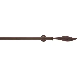 GARESA Gardinenstange Esperanca braun Rost L:110cm Ø:16mm, Metall, Gardinenstangen, rustikale Vorhanggarnitur, verlängerbar, Eisen, mit Ringe
