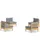 vidaXL Garten-Lounge-Set 4-tlg. grau