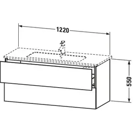 Duravit L-Cube Waschtischunterschrank 2 Schubkästen, 1220x550x481mm, LC624300707