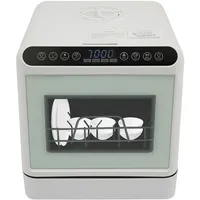 Mini Geschirrspüler mit 6L Wassertank, freistehender Tischgeschirrspüler für 4-6 Maßgedecke, 1100W Spülmaschine klein mit 4 Waschmodi & Touch Control, für Camping & Wohnung