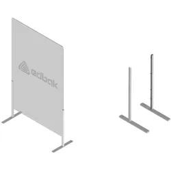 Edbak ProScreen Acrylglas Kassenbereich Schutzscheibe S, Standfuß