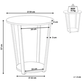 Beliani Orick Dunkelbraun MDF 50 x 57 x 50 cm