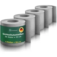 Novatool Sichtschutzstreifen 104 m grau Metall