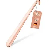 JK-Trade Schuhlöffel aus Edelstahl, rosegold, 2mm Materialstärke, Länge: 42cm