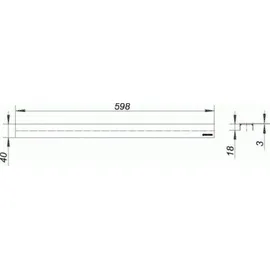 Dallmer Abdeckung CeraLine Design matt, 600mm, 520623