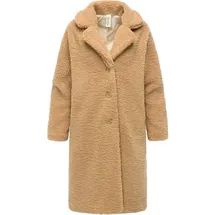 Ragwear Damen, eleganter Teddy-Fleecemantel warme lange Übergangsjacke Tedyco YOUMODO Camel Gr. XXL - XXL