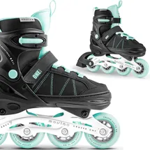 Movino Cruzer One Inliner Kinder Größenverstellbar - Inline Skates Rollschuhe für Mädchen und Jungen - ABEC-7 Lager - 82A PU-Rollen - Alu-Schiene - Größe L (38-41)
