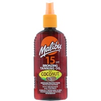 Malibu Bronzing Tanning Oil Coconut SPF15 Feuchtigkeitsspendender Sonnenspray 200 ml
