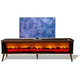 aea TV-Wand Lowboard 45 cm x 35 cm Schwarz Holz