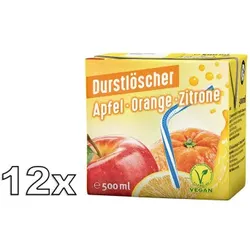 Durstlöscher Apfel Orange Zitrone Erfrischungsgetränk 12x500ml