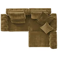 KAWOLA Sofa SEPHI Modulsofa 2 Cord Vintage braun
