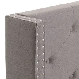 Mendler Polsterbett HWC-N59 180 x 200 cm Massivholz grau
