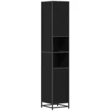 vidaXL Badezimmer Schrank Schwarz Eichen-optik 35 x 37,5 x 188,5 cm
