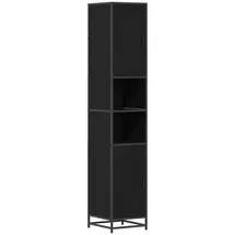 vidaXL Badezimmer Schrank Schwarz Eichen-optik 35 x 37,5 x 188,5 cm