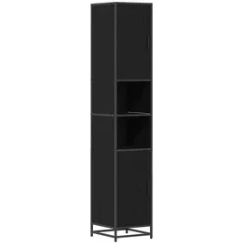 vidaXL Badezimmer Schrank Schwarz Eichen-optik 35 x 37,5 x 188,5 cm