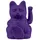 donkey Lucky Cat Mini Violet - Winkekatze, Maneki Neko, 9,8 cm groß