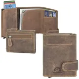 GREENBURRY Vintage Geldbörse Herren Portemonnaie braun