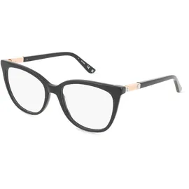 GUESS GU50197 Damen-Brille inkl. Gläser Vollrand Quadratisch Acetat-Gestell 52/17/140, schwarz