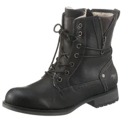 Winterboots, Blockabsatz, Winterstiefelette, Schnürboots mit Nieten besetzt, Gr. 38, schwarz-used, , 18736966-38