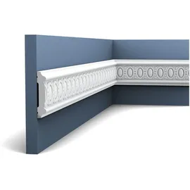 Orac DECOR P7030 LUXXUS Profilleiste Zierleiste, 200 cm x 8,5 cm x 1,7 cm Weiß