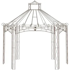 vidaXL Gartenpavillon 4 x 2,58 m Antik-Braun