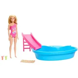 MATTEL HRJ74 Barbie Pool mit Puppe