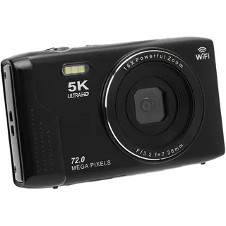 5K Digitalkamera für Fotografie, WLAN 72MP UHD Vlogging -Kamera mit 16x Digitalem Zoom, 32 GB Karte, 2,8 '' Screen Autofokusspitze und Shoot -Kamera in Blitz für Jungen Mädchen (32GB)