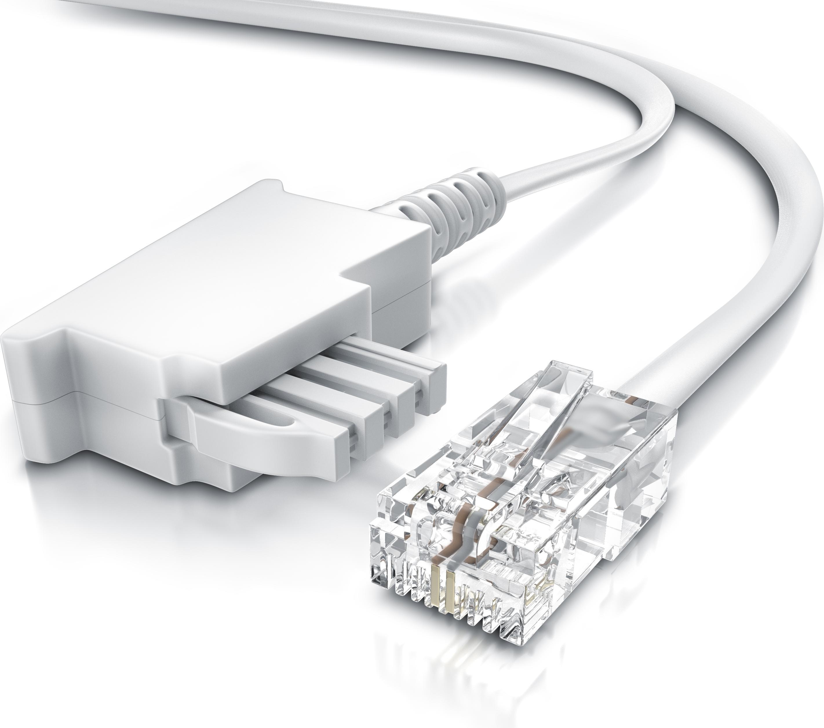 CSL Internet Kabel, Routerkabel, Telefonkabel, TAE-F Stecker auf RJ45 Stecker, Router an die Telefondose, Telefon Zubehör