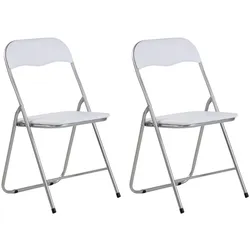 CLP 2er Set Klappstuhl Felix weiß/silber