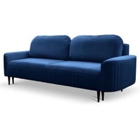 MOEBLO Schlafsofa VENCE, Schlafcouch mit Bettfunktion Sofa Couch für Wohnzimmer Schlafsofa Federkern Sofagarnitur Polstersofa Samtstoff, mit Schlaffunktion und Bettkasten, - (BxHxT): 244x92x102 cm