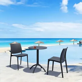 CLP Maya Gartenstuhl 44 x 44 x 81 cm grau 4 St.