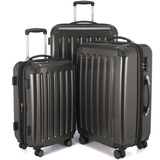 HAUPTSTADTKOFFER Alex - 3er Kofferset, TSA, Trolley-Set, Rollkoffer, Reisekoffer, (S, M & L), Graphit