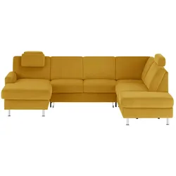 meinSofa Wohnlandschaft Mit verschiedenen Funktionen verfügbar Jana , gelb , Maße (cm): B: 309 H: 87 T: 235