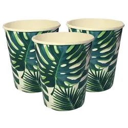 8 Tropen Nächte Pappbecher 250ml
