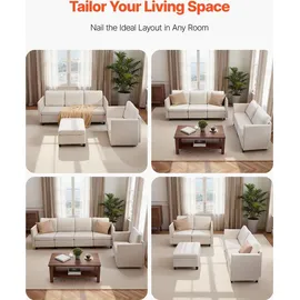 Vevor Ecksofa 5 Sitzer  Beige