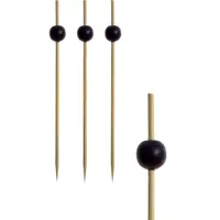 Papstar Fingerfood - Spieße 12,5 cm Black Pearl Fingerfood-Spieße,