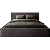 FEDVE Polsterbett, Anthrazit, Textil, 140x200 cm, Schlafzimmer, Betten, Polsterbetten