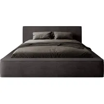 FEDVE Polsterbett, Anthrazit, Textil, 140x200 cm, Schlafzimmer, Betten, Polsterbetten