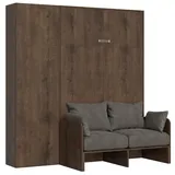Itamoby Bett Kentaro Walnut Sofà 120 mit Links-Rechts-Säule Klappbett