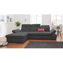 sit&more Ecksofa »Stardust L-Form« wahlweise mit Bettfunktion und Bettkasten grau