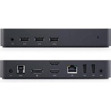 Dell D3100 USB 3.0 Ultra HD Triple Video Docking Station Kabelgebunden USB 3.2 Gen 1 (3.1 Gen 1) Type-B Schwarz