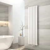 EMKE Heizkörper Vertikal 1600x460mm, Flachheizkörper Mittelanschluss Design Heizkörper Flach Moderne Paneelheizkörper Einlagig Wandheizkörper Weiß 850 Watt